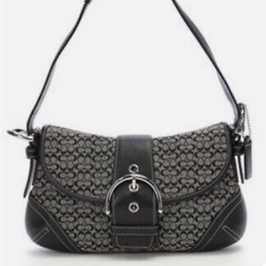 COACH BLACK/GRAY MINI SIGNATURE
SOHO HANDBAG
